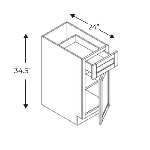 Single Door Single Drawer Base Cabinet