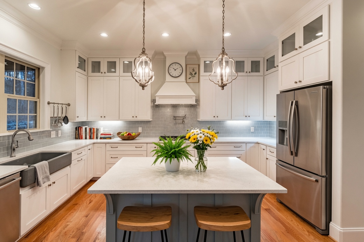 White Shaker kitchen