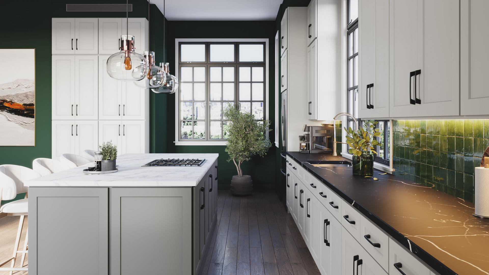 White Shaker kitchen
